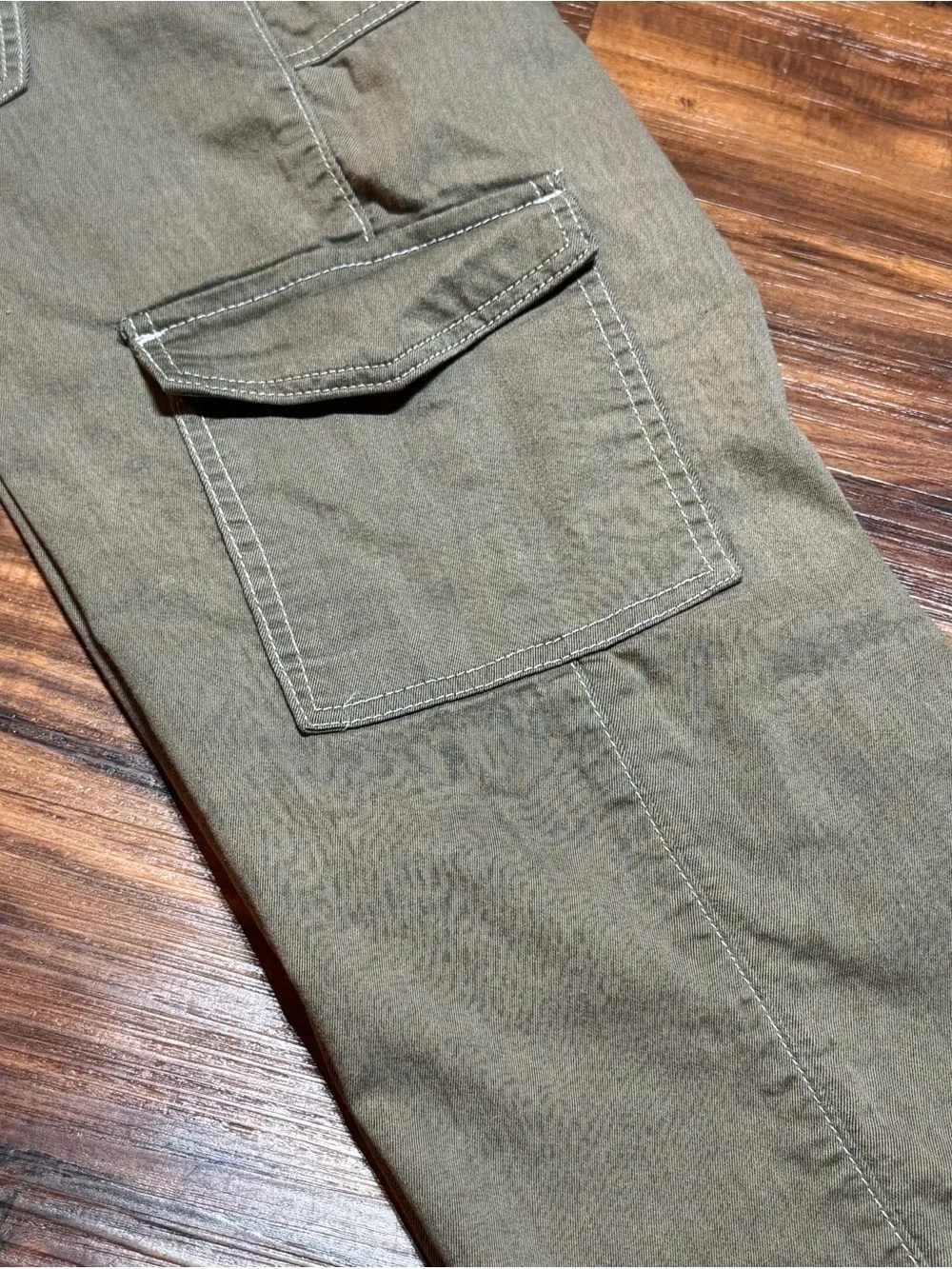 VIP Jeans Olive Green Wide Leg Cargo Utility Pants - Juniors Size 15 / Women’s